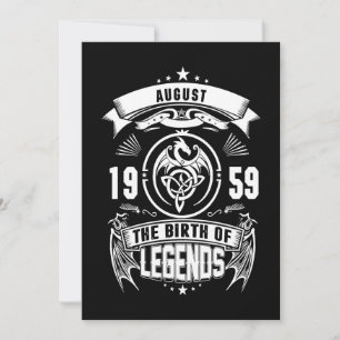 August-Geschenk   1959 Geburtsjahr der Legenden Feiertagskarte