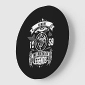 August-Geschenk | 1959 Geburtsjahr der Legenden Große Wanduhr (Winkel)
