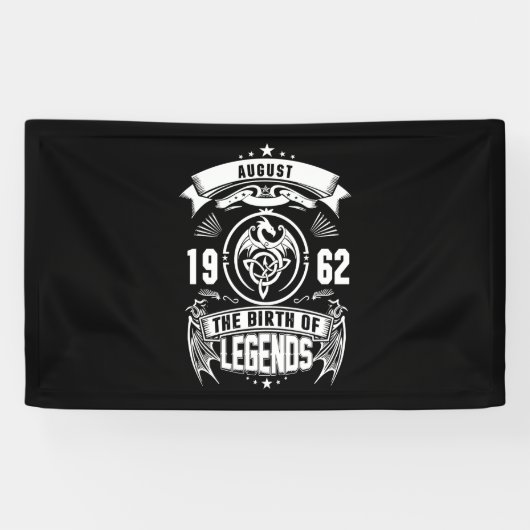 August-Geschenk | 1962 Geburtsjahr der Legenden Banner (Horizontal)