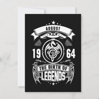 August-Geschenk | 1964 Geburtsjahr der Legenden Einladung