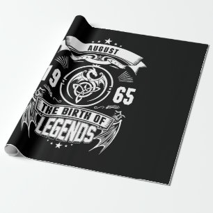 August-Geschenk   1965 Geburtsjahr der Legenden Geschenkpapier