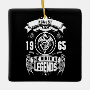 August-Geschenk   1965 Geburtsjahr der Legenden Keramikornament