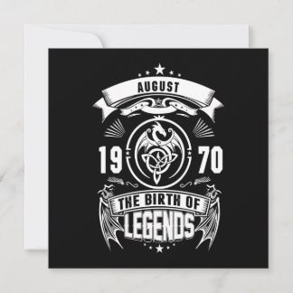August-Geschenk | 1970 Geburtsjahr der Legenden Einladung
