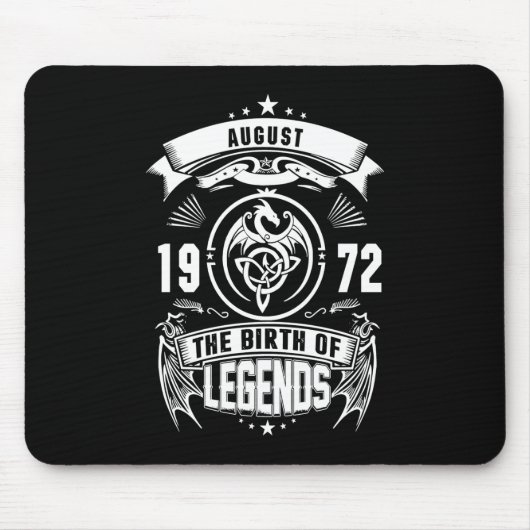 August-Geschenk | 1972 Geburtsjahr der Legenden Mousepad (Vorne)