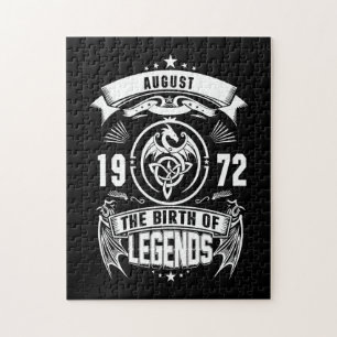 August-Geschenk 1972 Geburtsjahr der Legenden Puzzle