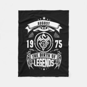 August-Geschenk 1975 Geburtsjahr der Legenden Fleecedecke