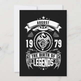 August-Geschenk | 1979 Geburtsjahr der Legenden Einladung