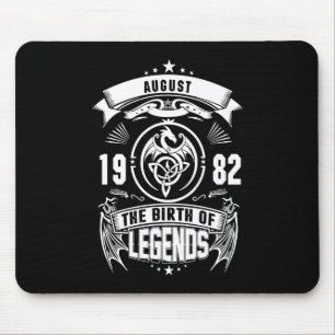 August-Geschenk 1982 Geburtsjahr der Legenden Mousepad