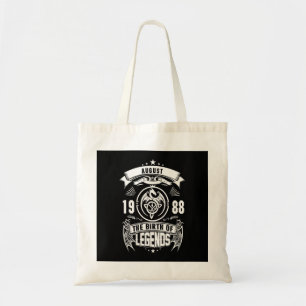 August-Geschenk   1988 Geburtsjahr der Legenden Tragetasche