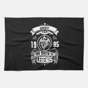 August-Geschenk 1995 Geburtsjahr der Legenden Geschirrtuch