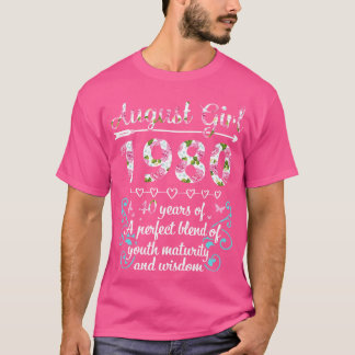 August Girl 1980 glücklich Geburtstag 40 Jahre Per T-Shirt