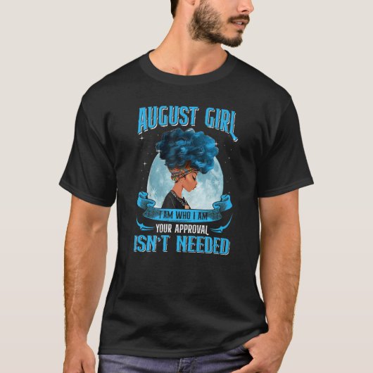 August Girl Black Queen Ich bin, wer lockig afafri T-Shirt (Vorderseite)