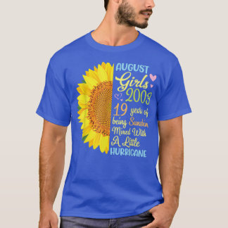 August Girls 2003 19 Jahre Sunshine Mied T-Shirt