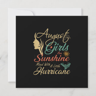 August Girls sind sonnig August Geburtstag Einladung