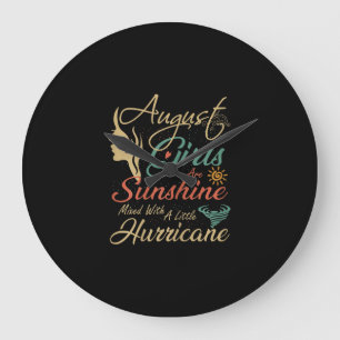 August Girls sind Sunshine August Geburtstagsgesch Große Wanduhr