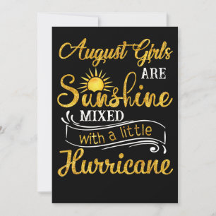 August Girls sind Sunshine Mixed Little Hurricane Feiertagskarte