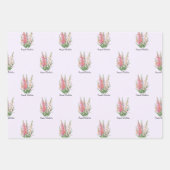 August Gladiolen Blumen Geschenkpapier Set (Vorderseite 3)