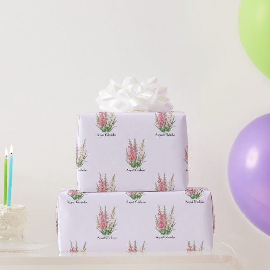 August Gladiolus Blumen Geschenkpapier (Partygeschenke)