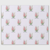 August Gladiolus Blumen Geschenkpapier (Flach)