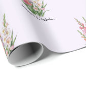 August Gladiolus Blumen Geschenkpapier (Rolleneckpunkt)