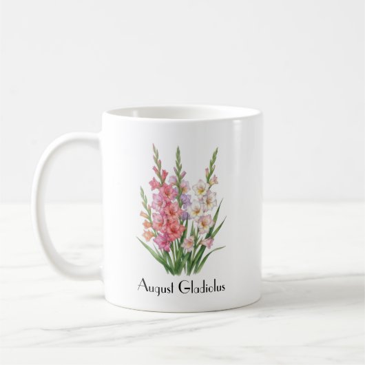 August Gladiolus Blumen Kaffeetasse (Links)