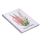 August Gladiolus Blumen Notizblock (Rechte Seite)
