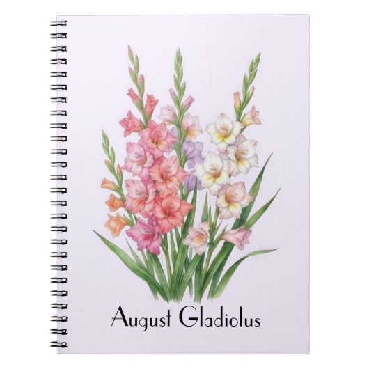 August Gladiolus Blumen Notizblock (Vorderseite)