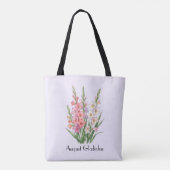 August Gladiolus Blumen Tasche (Rückseite)