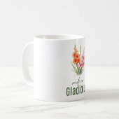 August Gladiolus  Flower Mug | Coffee Cup Kaffeetasse (Vorderseite Links)