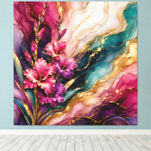 August Gladiolus Frequenz der Courage™ Energie Wan Leinwanddruck