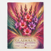 August Gladiolus Geburt Blume Florales Bewusstsein Fleecedecke (Vorderseite)
