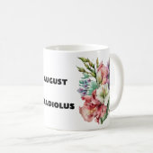AUGUST - GLADIOLUS KAFFEETASSE (VorderseiteRechts)