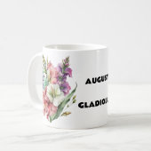AUGUST - GLADIOLUS KAFFEETASSE (Vorderseite Links)