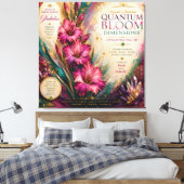 August Gladiolus Quantum Blüten Dimensionen Leinwanddruck (Insitu (Schlafzimmer))