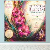 August Gladiolus Quantum Blüten Dimensionen Leinwanddruck (Insitu (Holzboden))