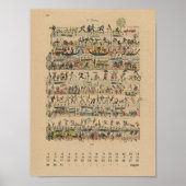 August - Glückwünsche Kalender 2022 Poster (Vorne)