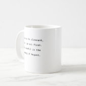 August Kaffee Tasse Typografie poetische August Ab (Vorderseite Links)