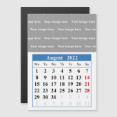 August-Kalender 2022 Magnetkarte (Vorne/Hinten)