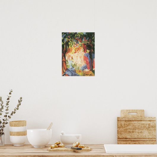 August Macke 1913 Bademädchen-Poster Poster (Küche)