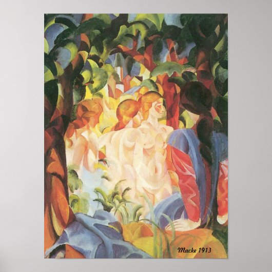 August Macke 1913 Bademädchen-Poster Poster (Vorne)