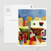 August_Macke - Algier-Markt 1914 Leinwand Postkarte (Vorne/Hinten)