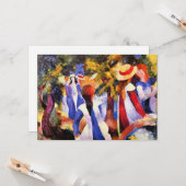 August Macke Art, Girl in the Greenery Karte (Vorderseite/Rückseite Beispiel)