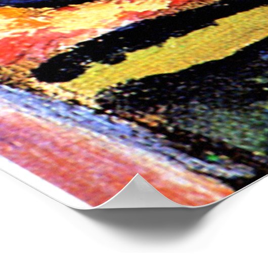 August Macke art, Haus in einer Landschaft Poster (Ecke)