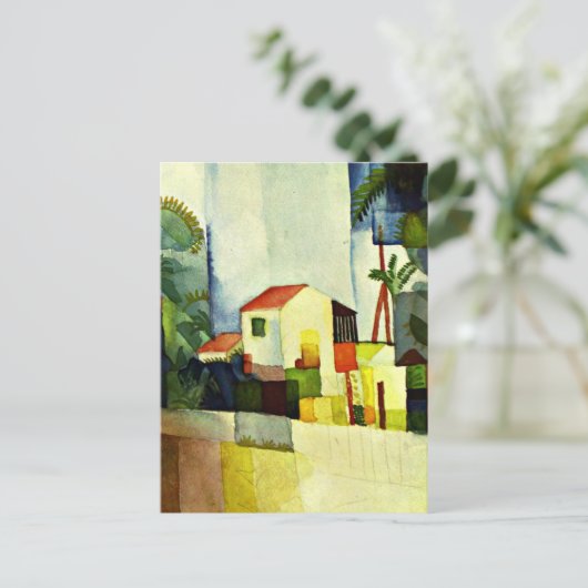 August Macke art: Helles Haus Postkarte (Stehend Vorderseite)