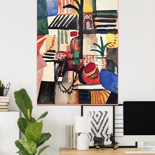 August Macke artwork, Man with Donkey Poster (Heimbüro)
