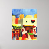 August Macke Artwork, Markt in Algier Leinwanddruck (Vorderseite)