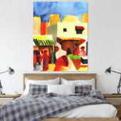 August Macke Artwork, Markt in Algier Leinwanddruck (Insitu (Schlafzimmer))
