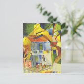 August Macke arwork, Innenhof Postkarte (Stehend Vorderseite)