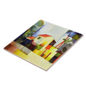 August Macke Bright House Aquarellmalerei Fliese (Seite)