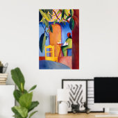 August Macke Café Bliss Kunst Druck Deutsch Poster (Heimbüro)